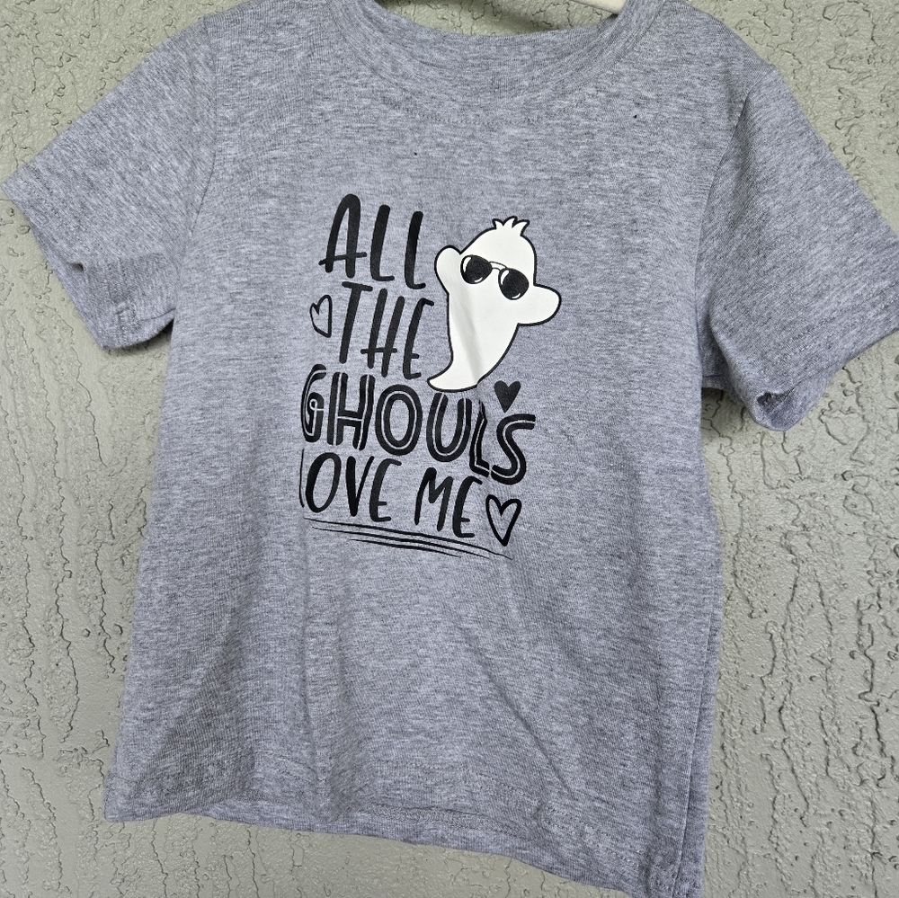 Carter's Gray Tee with Cool Ghost Design